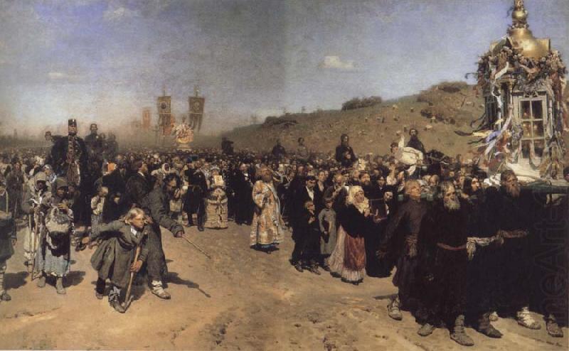 Ilya Repin Religious Procession in kursk province china oil painting image